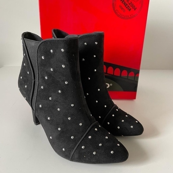 Nib Rialto Chanted Dress Studded Black Bootie - Picture 7 of 12